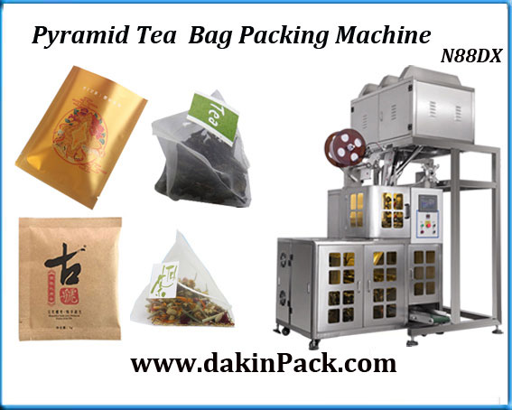 Biodegradable pla pyramid tea bag packing machine with Premade Pouch