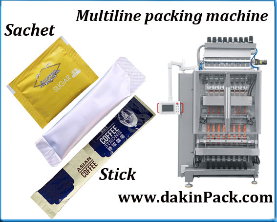 8 lane packing machine for stick and sachet bag