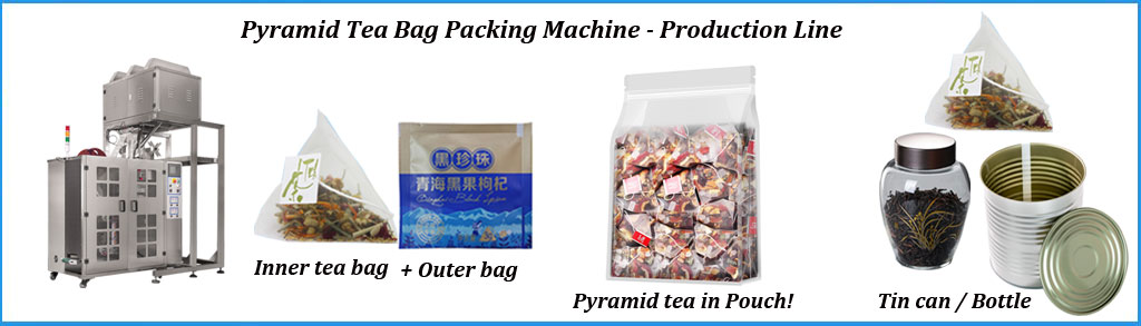 Pyramid tea bag production line, pyramid tea bag packing machine